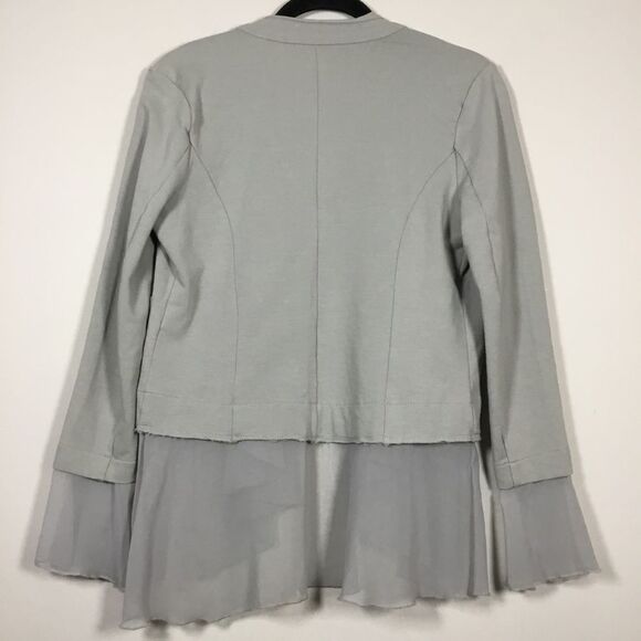 Soft Surroundings jacket with sheer floaty detail on hem & cuff open front sz XS - Picture 6 of 10